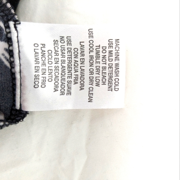 Chetta B short sleeve scoop neck summer dress womens Size 8 Black White Floral - Picture 12 of 12